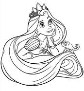 coloriage raiponce reve